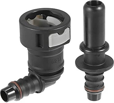 X AUTOHAUX 11.8mm SAE to 10mm 90 Degree Fuel Hose Quick Release Connector 2pcs