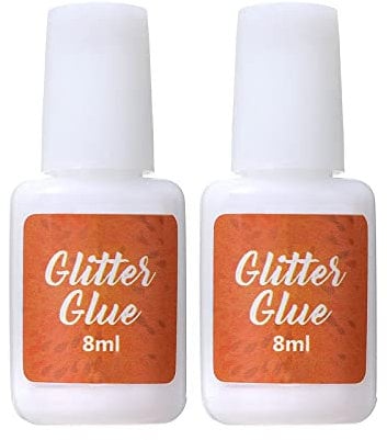 Gel pour Tatouage à Paillettes, 2x8ml Colle de Tatouage Paillette Temporaire, Glitter Glue pour Carnaval, Colle pour Tatouage Paillettes, Imperméable et Sûr pour la Peau