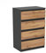 MRBLS Kommode mit 4 Schubladen Sideboard Schubladenschrank Kleiderschrank Modern Möbel mit Schubladen für Ihr Schlafzimmer (Grau Matt - Wotan) – 60 x 92,5 x 33,5 cm (B/H/T)