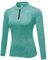 WOWENY Fleecepullover Damen 1/4 Zip Funktionsshirt Fleece warm Laufshirt Langarm mit Stehkragen, Atmungsaktive Langarmshirt Sportshirt Fitness Shirt Hoodies Outdoor Winter, Gruen S