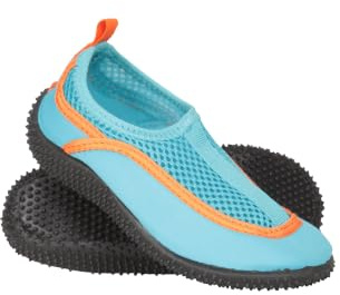 Mountain Warehouse Bermuda Junior Aqua Shoes - Lightweight Kids Swim Shoes, Slip On Wet Footwear, Neoprene Water Shoes - Spring Summer, Walking Underwater Light Blue (Junior) 9