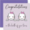 Stuff4 Glückwunschkarte zur Geburt von Zwillingen – Mädchen/Mädchen – Glückwunschkarten für Neugeborene, Well Done Congrats New Baby Karten, Welcome To The World Home Geschenke, 145 mm x 145 mm