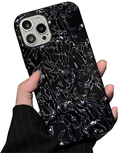 Einaily Glitzer Hülle für iPhone XR,Bling Glitter Silber Tinfoil 3D Falten Stoßfeste Handyhülle für Frauen und Mädchen Schutzhülle für iPhone XR Hülle Mode Luxus Weiche TPU Silikon Cover Case