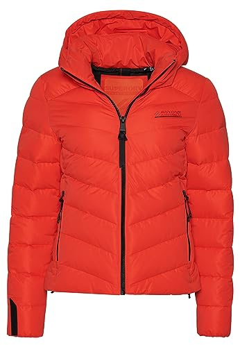 Superdry Damen Steppjacke aus Mikrofaser mit Kapuze Abendrot 40