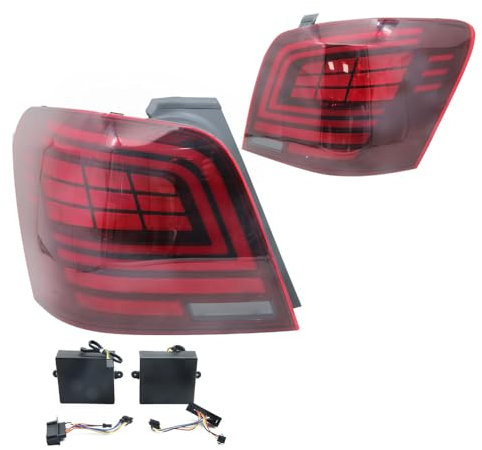 ALLDDSEA Rücklicht Rückleuchten für B-ENZ GLK 2007-2015, Auto Rücklicht Montage Bremslicht mit Blinker Links Rechts Ersatzteile Modifikationsstil 2 Stück,red