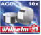 10 x AG0 Wilhelm LR521 LR63 379 Batterie Alkaline Knopfzelle Knopfbatterie 1,5V Größe 5,8 x 2,15mm