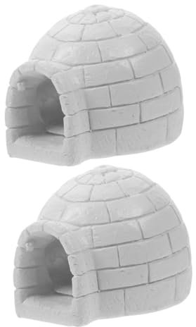 Alipis 2 Stück Mini Iglu Iglus Aus Kunstharz Zum Basteln Eishaus Bild Ornament Iglu Ornament Iglu Figuren Eishaus Modelle Kunstharz Eishaus Dekoration Figuren Für Weihnachten