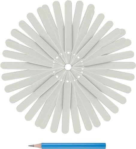 Pack of 50 Plastic Plant Labels and Pencil - 12.5 x 1cm Seed and Plant Tags, Reusable Marker Labels for Outdoor and Indoor Plants