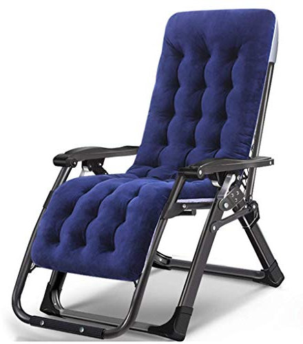 SnamicE Lawn Chairs Reclining With Cup Holders And Cushions For Heavy People Zero Gravity Outdoor Beach Camping Portable Chair, 200kg (With Cushion)
