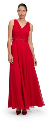 Vera Mont Damen Abendkleid mit Plissee Red Rose,44