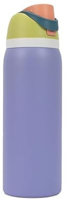 32oz Stainless Steel Insulated Water Bottle Bounce Lid Portable Travel Mug (Purple)