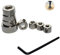 8 PCS Step Drill Bit Depth Stop Collar Ring Positioner Locator, Woodworking Positioning Depth Limiter 3 4 5 6 8 10 12 16mm with Hexagon Wrench Spacing Ring Set for Consistent Drilling (Silver)