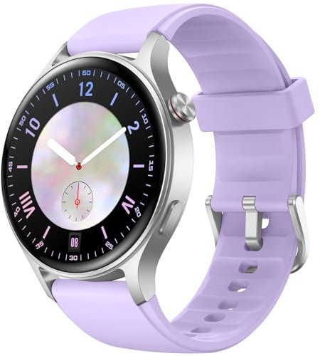 Montre Connectée Femme Homme avec Appel Bluetooth 5.3-1,32 Smartwatch AMOLED pour Android iOS, Montre de Sport Podometre avec 110+ Sports & 3ATM Bracelet Fitness avec Moniteur Sommeil/ SpO2 -Violet