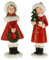 Werner Voss GmbH 2X Weihnachtsfiguren Holly und Eve, 2-Sortiert, rot, aus Polyresin, 20 cm - Weihnachtsdeko Weihnachten Figuren Deko