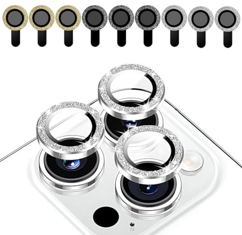 CULEO Mobile Phone Screen Protectors,9pcs for iPhone 16 Pro/iPhone 16 Pro Max Camera Lens Protector Bling, Anti-Scratch, Case Friendly, Does Not Affect Night Shots, HD Clear