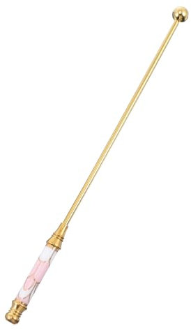 GRIRIW 1pc Stirring Rod Energy Drink Mini Bobby Ninja Coffee Stirrers Shakers Pins Cocktail Sticks Wet Sachet Mixer Extra Black Scoops Long Handle Stirring Stick Pink Ceramics re-usable