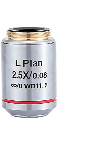 Mikroskop Infinity Plan Phasenkontrast-Objektiv for metallographisches Mikroskop 2,5 x 5 x 10 x 20 x 50 x 100 x langer Arbeitsabstand(2.5X)