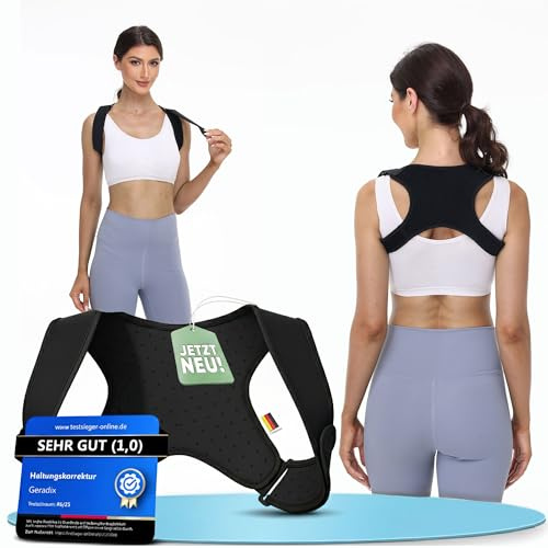 GERADIX Haltungskorrektur Rücken Geradehalter Rückenstützgürtel: Back Posture Rückenkorrektur für Herren und Damen Verstellbare und Atmungsaktive Korrektur Rückengurt (XL-XXL)