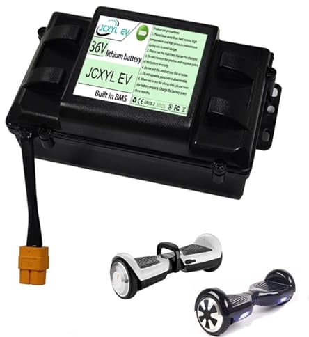 JCXYL EV 36V 2Ah 2,4Ah 4,4Ah 5,2Ah 6,4Ah Lithium-Ionen-Akku für elektrische Hoverboards und Scooter (Ersatz) – 36V Lithium-Ionen-Akku für 230W Balance Car Motor,36v,2.4Ah