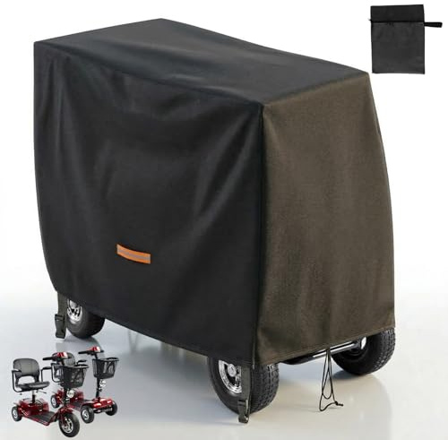 Mobility Scooter Cover with Storage Bag,Heavy Duty Oxford Fabric Cover for Electric Mobility Scooter, 142.5 * 66 * 96.5 cm