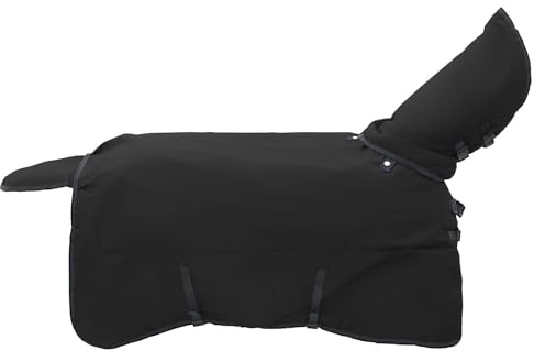 vidaXL Coperta per Cavalli Verde Scuro e Nero 75 cm Poliestere, Coperta equestre moderna, copertura invernale per cavalli, impermeabile, lavabile in lavatrice, caldo nel freddo