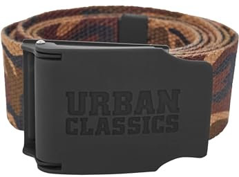 Urban Classics Unisex Woven Belt Rubbered Touch UC Gürtel, per pack Mehrfarbig (wood camo 00396), (Herstellergröße: 120cm)