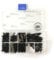 MAKA - Kit di viti assortite per chitarra elettrica, ponte, pickup, battipenna, accordatore, interruttore, piastra per collo, con molle, 9 tipi, totale 149 viti, nero