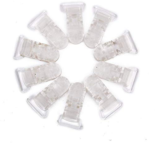TuDu 10 pcs en plastique transparent Clip badge de résine et tétine sucette Clips Artisanat Fournitures Outil