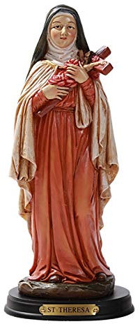 Pacific Giftware Heilige Theresia von Ávila Holzsockel mit Messingschild