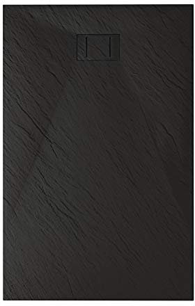 Plato de Ducha 80x140x2,6 CM Rectangular Antracita Efecto Piedra Mod. Blend