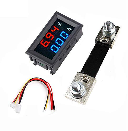 DollaTek 0.56 Pollici Blu Rosso Doppio Display a LED Mini voltmetro Digitale amperometro DC 100 V 100A Pannello amp voltaggio misuratore di Corrente Tester