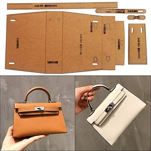 No Logo 1pack Handgefertigte Leder Damen Schultertasche Messenger Bag Handtasche Schnittmuster Hart Kraft Paper Stencil Schablone 19cm * 12cm * 5cm