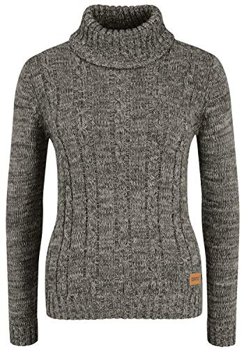 OXMO OXPhilipa Damen Rollkragenpullover Pullover mit Rollkragen 100% Baumwolle Regular fit, Größe:2XL, Farbe:Dark Grey (792890)