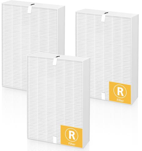HPA300 R Filter 3 Pack HEPA Replacement Filter R Compatible with Honeywell HPA300 Air Purifiers, Fits HPA090, HPA100, HPA200 Series, HRF-R1 HRF-R2 & HRF-R3
