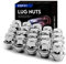 ZOFFI M12x1.5 Chrome OEM Factory Style Large Acorn Seat Lug Wheel Nuts for Most Ford Fiesta Focus Fusion Alloy Wheels - 20pcs Chrome Closed End M12x1.5 Lug Nuts