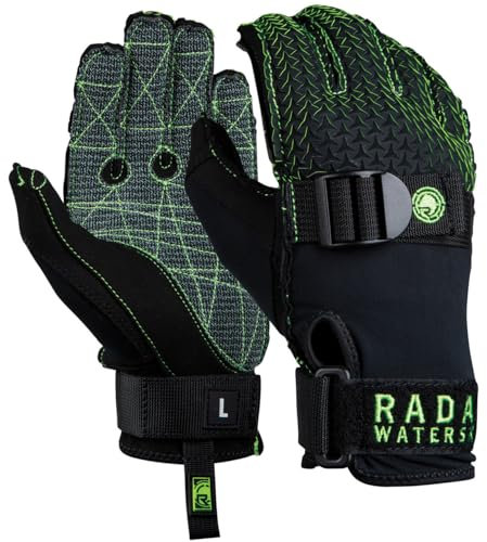 Radar Skis 2022 Hydro-K Inside-Out Glove - Matte Black/Volt Green L