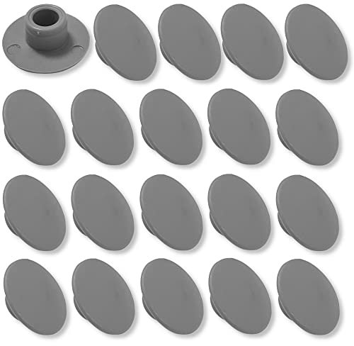 cyclingcolors 20x CAPUCHON embellecedor para Tornillos M5 plástico Cabeza Allen Hexagonal Gris Tapas Muebles