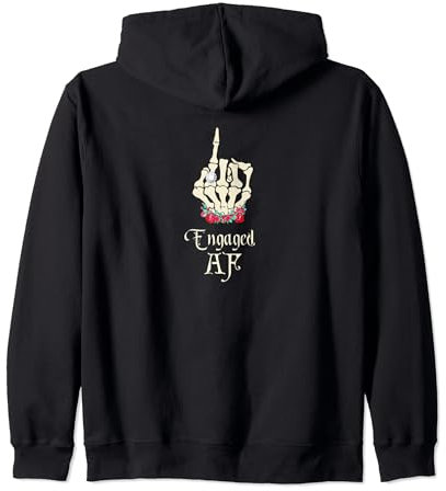 Bague de main gothique avec tête de mort et roses Sweat à Capuche