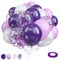 Balloons Purple and White, Pack Of 30 Dark Purple White Pastel Purple Confetti Helium Balloons for Girls Women Butterfly Baby Shower Halloween Birthday Bridal Wedding Party Decorations