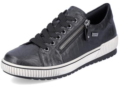 Remonte Damen Low-Top Sneaker D0700, Frauen Halbschuhe,lose Einlage,wasserabweisend,remonteTEX,straßenschuhe,Strassenschuhe,schwarz (00),43 EU