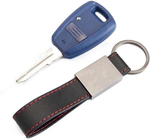 ITALIA +LOGO Guscio Scocca Chiave Telecomando 1 Tasto per Fiat Punto Panda Bravo Seicento Stilo Doblo con Portachiavi in Pelle