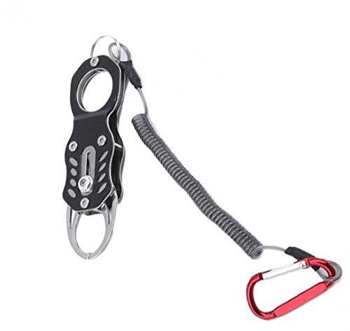 Ruluti Fish Lip Portable Fish Grabber for Saltwater Freshwater Aluminum Stainless Steel Mini Fish Controller Easy Catch Fishing Gear Tool