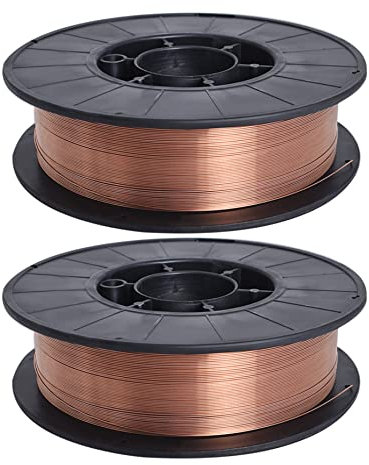 kimllier 2 Pack ER70S-6 Solid Mig Welding Wire 0.030 Inch (0.8MM) Mild Steel Welding Wire 11Lbs Spool for All Position Gas Welding
