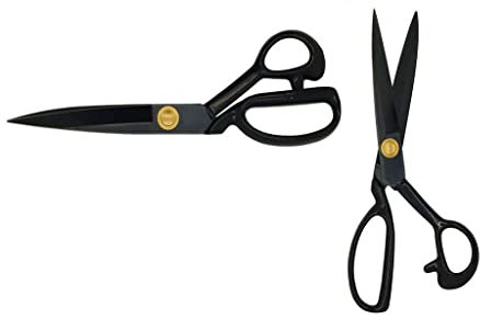 Premium - Carbon Schneiderschere Stoffschere Professionelle Nähschere schwarz (Größe 9Zoll - Länge 22cm)