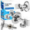 Eckventil Winkel Kugelhahn Absperrhahn Hahn Ventil 1/2 AG x 1/2 AG | Verchromt Messsing Wasseranschluß Korrosionsbeständig Langlebig Waschmaschine Geschirrspüler Eckregulierventil Schraubverschluss