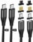 YKZ USB C Magnetic Fast Charging Cable [2Pack,1M/2M], DP 60W Magnetic Fast Charger Type C Data Lead, with USB C/Micro USB/i-Product Tips.Compatible with All Phones/Tablets