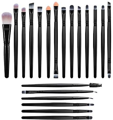 AOOWU Make Up Pinsel Set, 20 Stück Lidschatten Pinselset Makeup Werkzeuge, Gesicht und Augen Kosmetik Schminkpinsel, Kosmetikpinsel für Foundation, Concealers, Rouge und Lidschatten(20pcs)