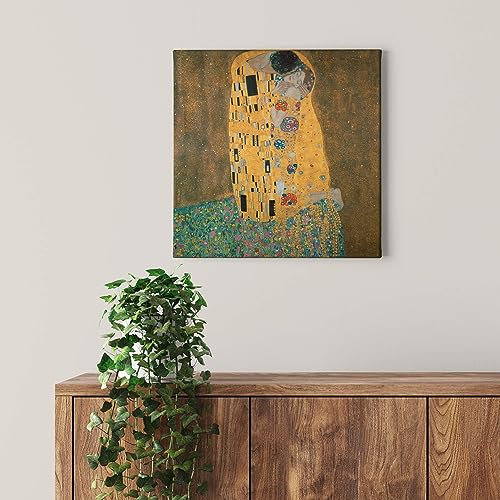 A.S. Création Leinwandbild Kunstwerk abstrakt Grafik - Kunstdruck gelb - 50x50 cm Quadratisch - moderne Wanddekoration Schlafzimmer Wohnzimmer Küche - Bild auf Keilrahmen