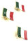 Anstecknadel mit italienischer Flagge, Metall, Emaille, EU Europa, 3 Stück, Metall