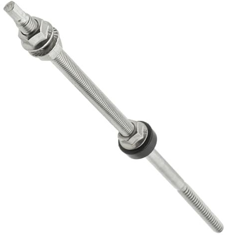STI Vite a doppia filettatura Tirafondo M10x300 Inox A2 ancoraggio tetti legno coppi